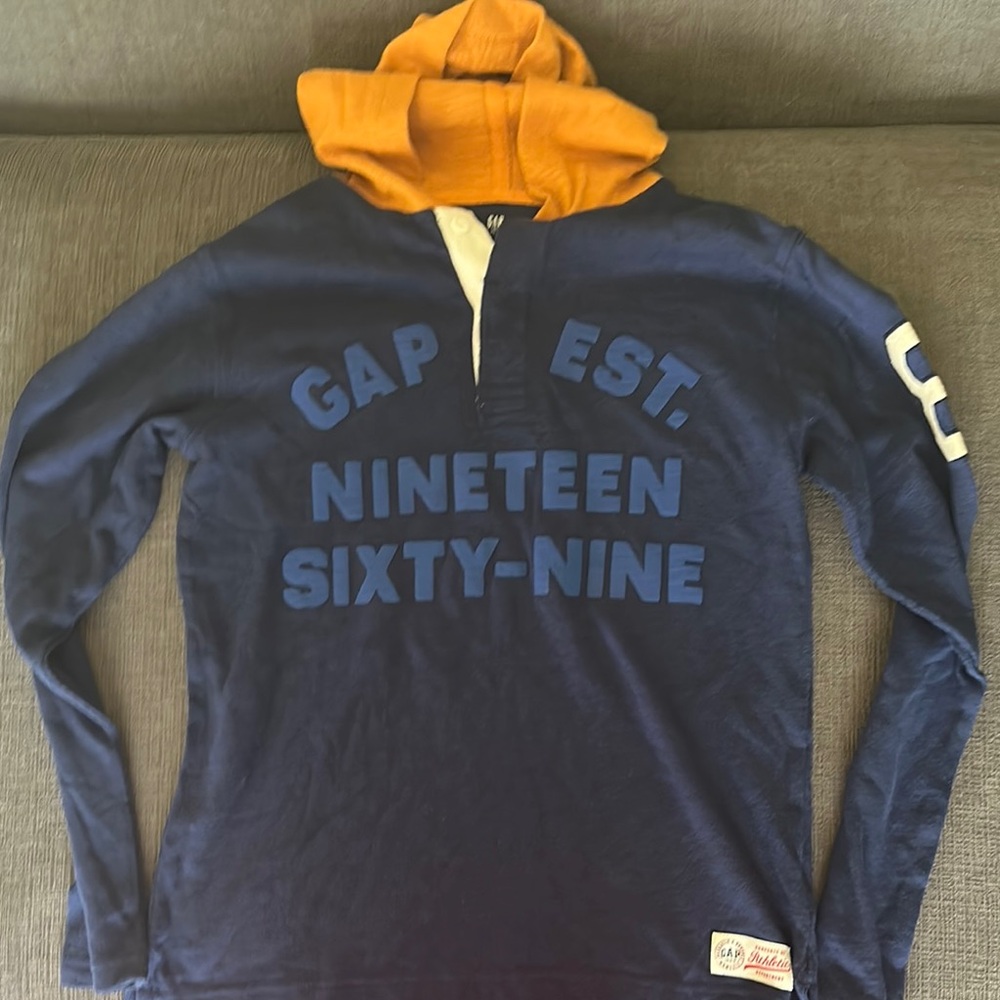GAP Navy and Orange Hoodie